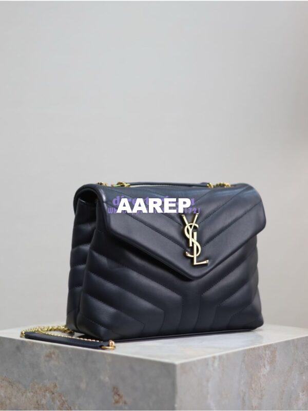 Replica Yves Saint Laurent YSL Loulou Small In Matelassé “Y” Leather 494699 Dark Blue