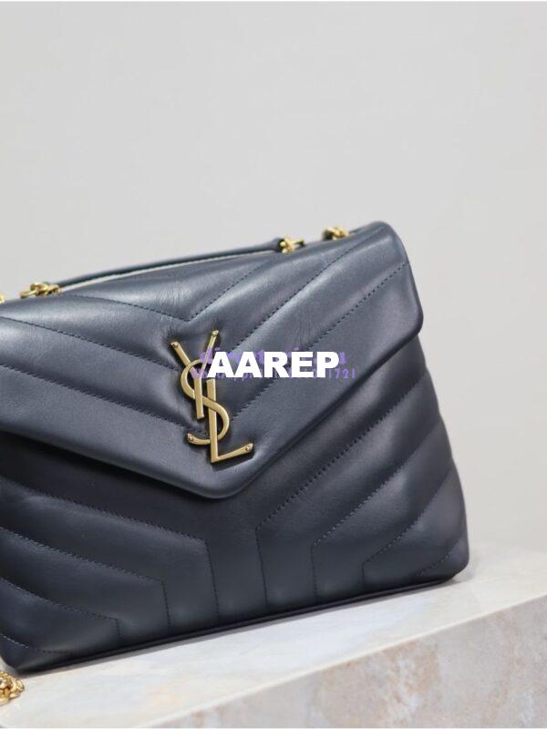 Replica Yves Saint Laurent YSL Loulou Small In Matelassé “Y” Leather 494699 Dark Blue 7