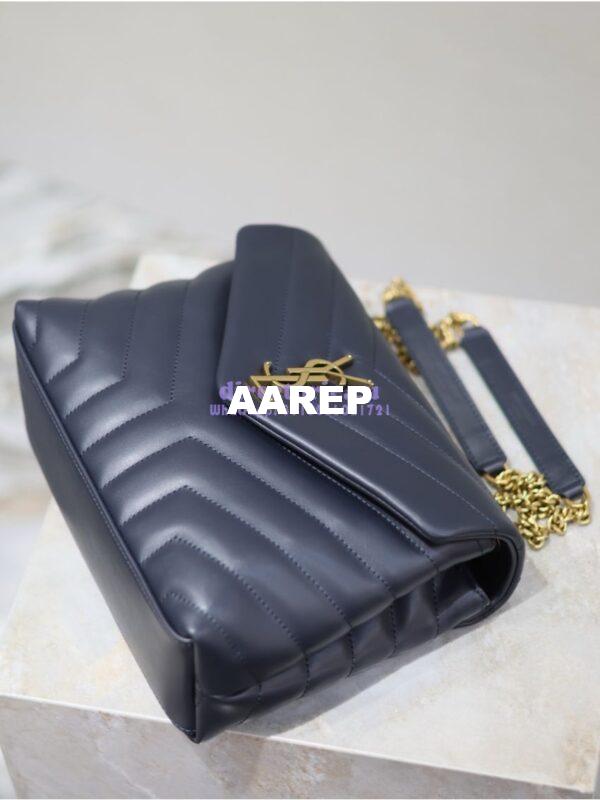 Replica Yves Saint Laurent YSL Loulou Small In Matelassé “Y” Leather 494699 Dark Blue 8