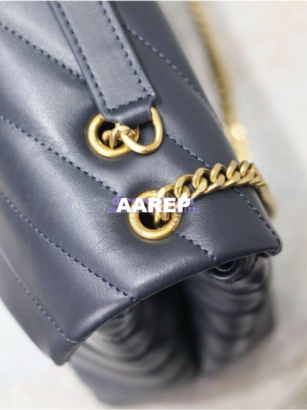 Replica Yves Saint Laurent YSL Loulou Small In Matelassé “Y” Leather 494699 Dark Blue 12