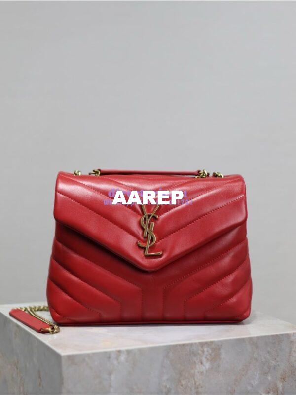 Replica Yves Saint Laurent YSL Loulou Small In Matelassé “Y” Leather 494699 Red
