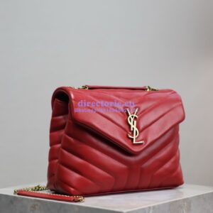Replica Yves Saint Laurent YSL Loulou Small In Matelassé “Y” Leather 494699 Red 2