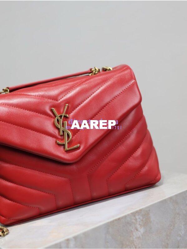 Replica Yves Saint Laurent YSL Loulou Small In Matelassé “Y” Leather 494699 Red 6
