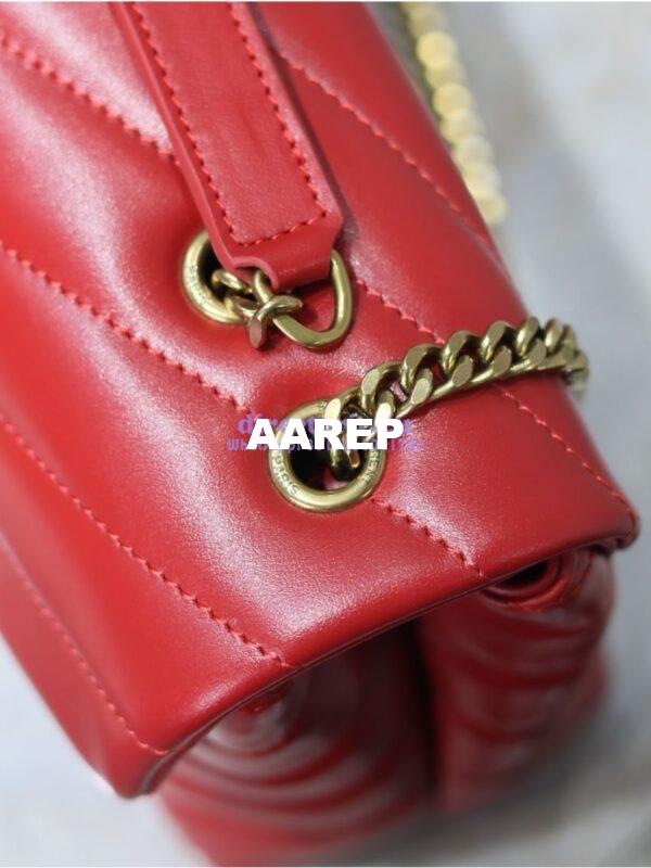 Replica Yves Saint Laurent YSL Loulou Small In Matelassé “Y” Leather 494699 Red 11