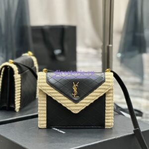 Replica YSL Saint Laurent Gaby Mini Satchel In Quilted Lambskin 685574 Black mix