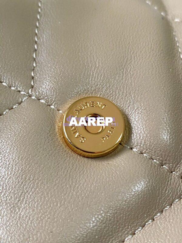 Replica YSL Saint Laurent Mini Loulou Puffer Toy Bag In Quilted Lambskin Dark Beige 11