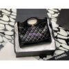 Replica Chanel Lambskin, Diamanté Handle Handle Vanity with Chain AP2805 Black 2