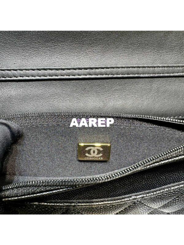 Replica Chanel 24SS Camellia Wallet On Chain WOC Shiny Grained Calfskin AP3580 6