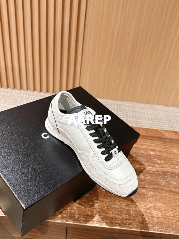Replica Chanel 25P Unisex Calfskin & Suede Calfskin G46372 White 4