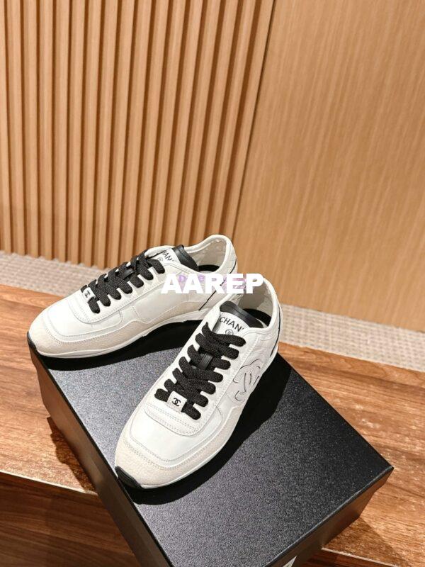 Replica Chanel 25P Unisex Calfskin & Suede Calfskin G46372 White 5