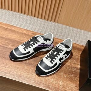 Replica Chanel 25P Unisex Calfskin & Suede Calfskin G46372 White Black 2