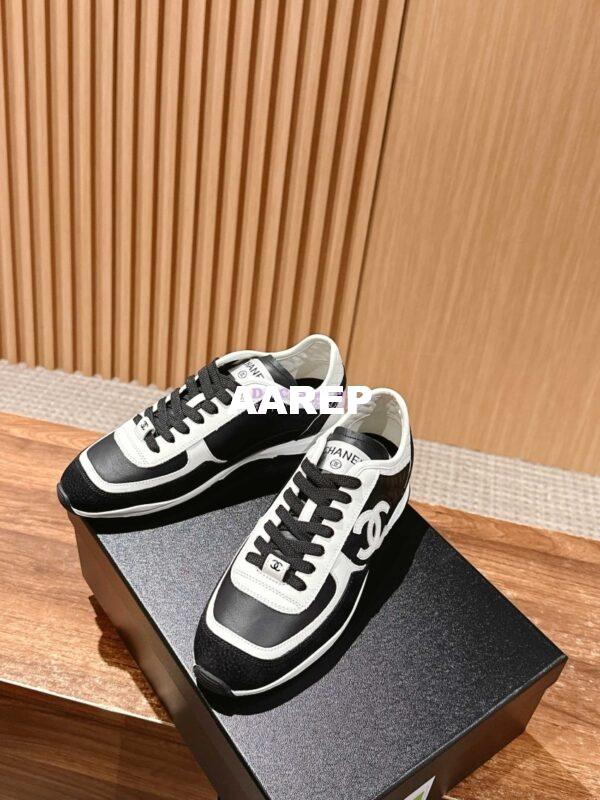 Replica Chanel 25P Unisex Calfskin & Suede Calfskin G46372 White Black 6