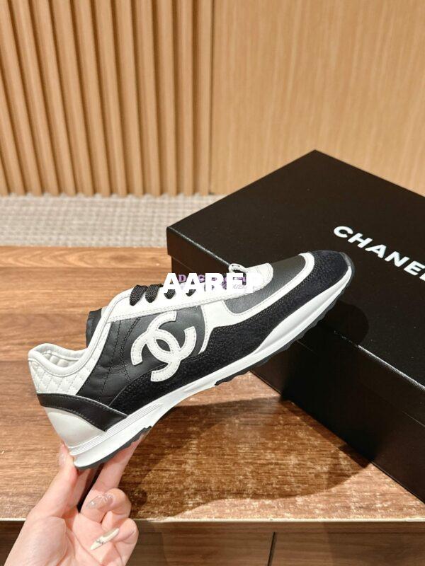 Replica Chanel 25P Unisex Calfskin & Suede Calfskin G46372 White Black 7