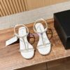 Replica Chanel SS25 Lambskin Sandals 40mm G46112 Black