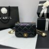Replica Chanel Lambskin Mini Flap Bag with Pearl Charm Chain AS4868 White