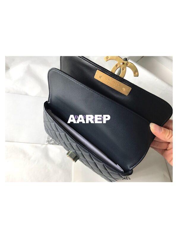 Replica Chanel Enamel CC Flap Bag A57275 Navy 7