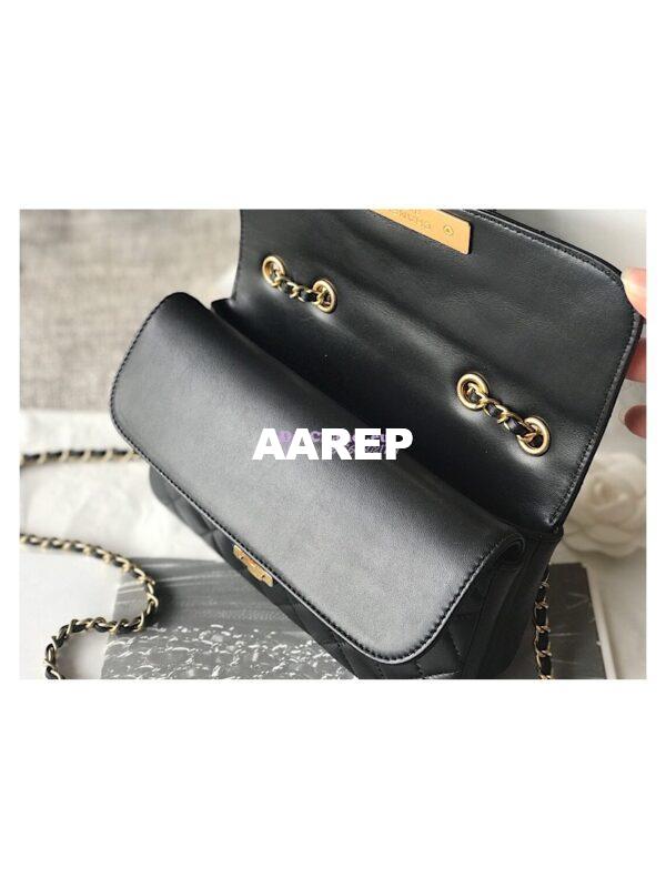 Replica Chanel Enamel CC Flap Bag A57275 Black 7
