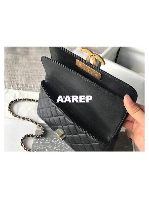 Replica Chanel Enamel CC Flap Bag A57275 Black 8