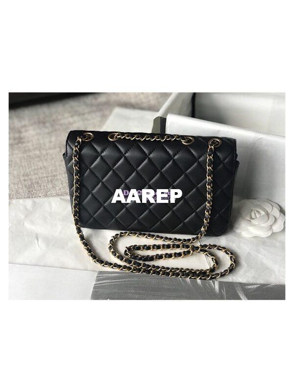 Replica Chanel Enamel CC Flap Bag A57275 Black 12