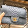 Replica Chanel Python Small 20cm Classic Flap Bag Yellow 2