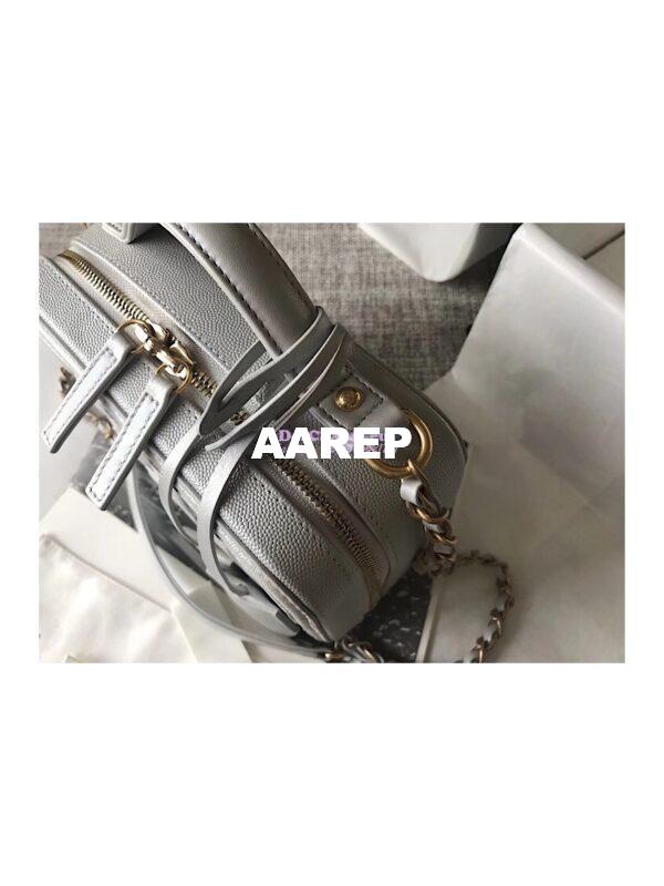 Replica Chanel CC Filigree Vanity Case Vanity Case A93343 Silver 8