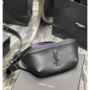 Replica YSL Saint Laurent Cassandre Classic Belt Bag In Smooth Calf Leather 589959 All Black
