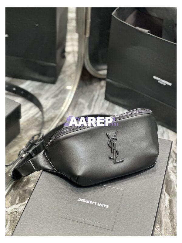 Replica YSL Saint Laurent Cassandre Classic Belt Bag In Smooth Calf Leather 589959 All Black 3