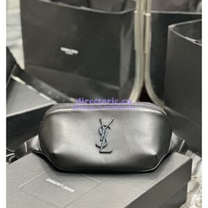 Replica YSL Saint Laurent Cassandre Classic Belt Bag In Smooth Calf Leather 589959 All Black 2