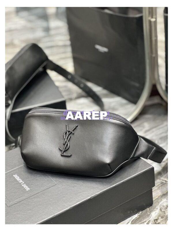Replica YSL Saint Laurent Cassandre Classic Belt Bag In Smooth Calf Leather 589959 All Black 5