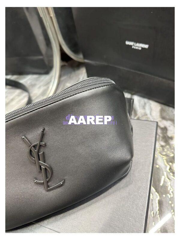 Replica YSL Saint Laurent Cassandre Classic Belt Bag In Smooth Calf Leather 589959 All Black 7