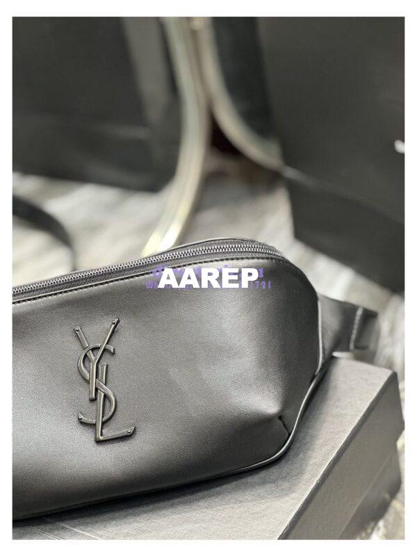 Replica YSL Saint Laurent Cassandre Classic Belt Bag In Smooth Calf Leather 589959 All Black 8
