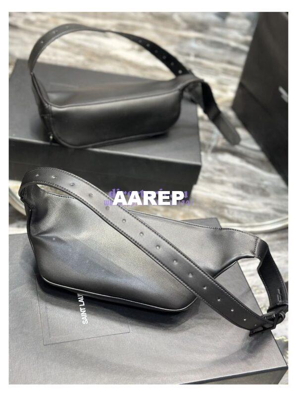 Replica YSL Saint Laurent Cassandre Classic Belt Bag In Smooth Calf Leather 589959 All Black 15