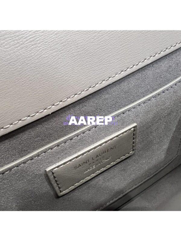 Replica YSL Saint Laurent Medium Sunset Satchel In Smooth Leather 634723 Grey 14