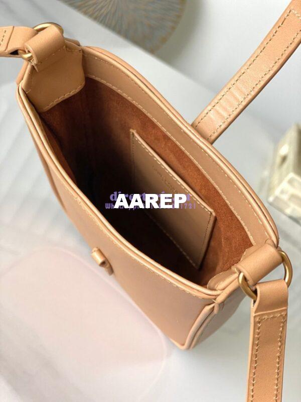 Replica YSL Saint Laurent Le 5 À 7 Mini Vertical In Shiny Leather 7352142 Beige 6