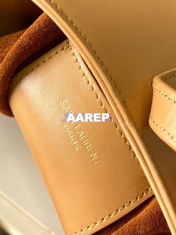 Replica YSL Saint Laurent Le 5 À 7 Mini Vertical In Shiny Leather 7352142 Beige 7
