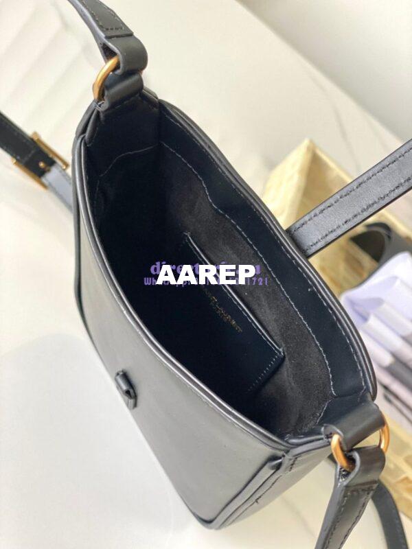 Replica YSL Saint Laurent Le 5 À 7 Mini Vertical In Shiny Leather 7352142 Black 8