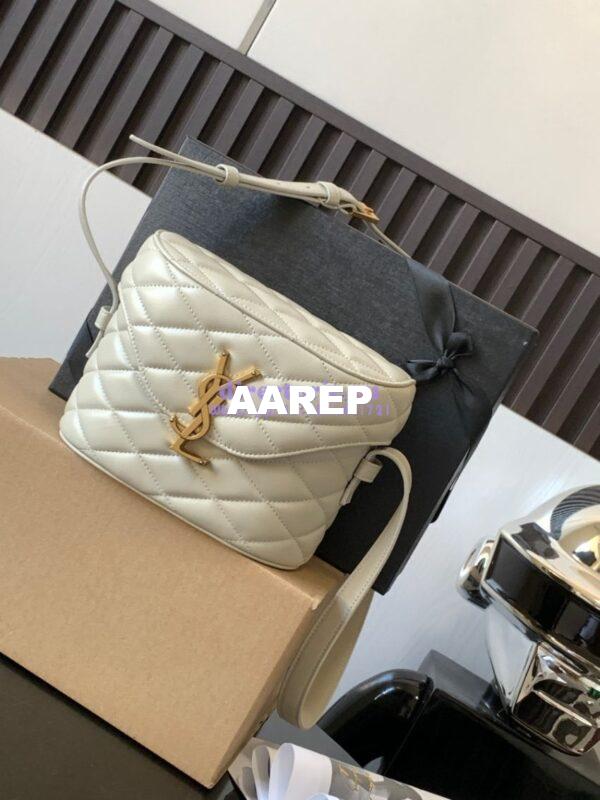 Replica YSL Saint Laurent June Box Bag In Quilted Lambskin 7100801 Blanc 3