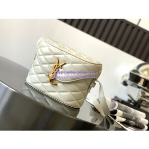 Replica YSL Saint Laurent June Box Bag In Quilted Lambskin 7100801 Blanc 2