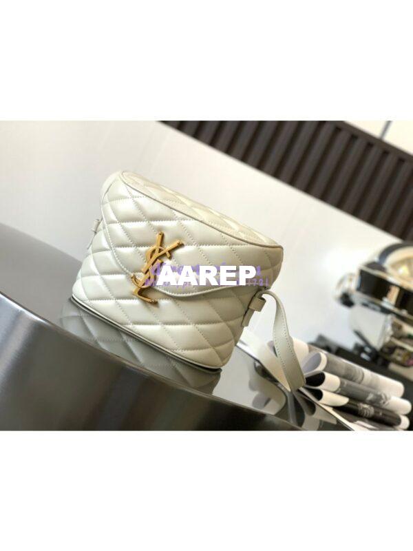 Replica YSL Saint Laurent June Box Bag In Quilted Lambskin 7100801 Blanc 4