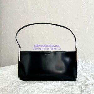 Replica YSL Saint Laurent Suzanne Small In Shiny Leather 741637 Black (Limited) 2