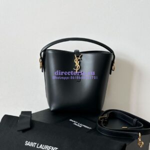 Replica YSL Saint Laurent Small Le 37 in Shiny Leather 7490362 Black