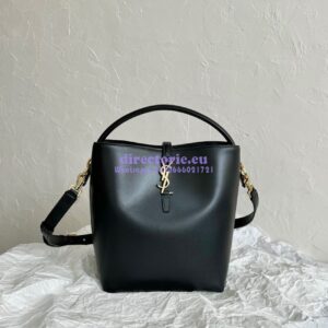 Replica YSL Saint Laurent Le 37 in Shiny Leather 7428282 Black