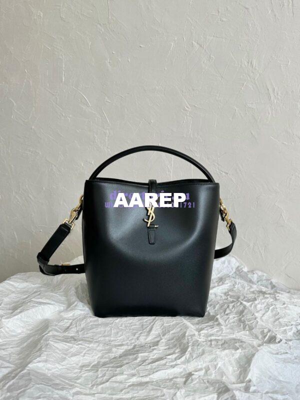 Replica YSL Saint Laurent Le 37 in Shiny Leather 7428282 Black 3