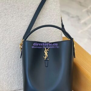 Replica YSL Saint Laurent Le 37 in Shiny Leather 7428282 Black 2