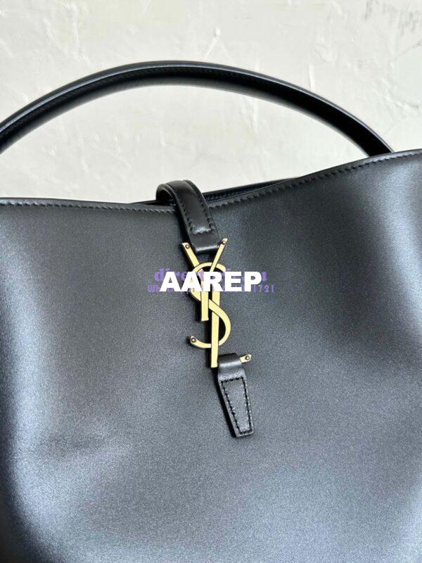 Replica YSL Saint Laurent Le 37 in Shiny Leather 7428282 Black 6