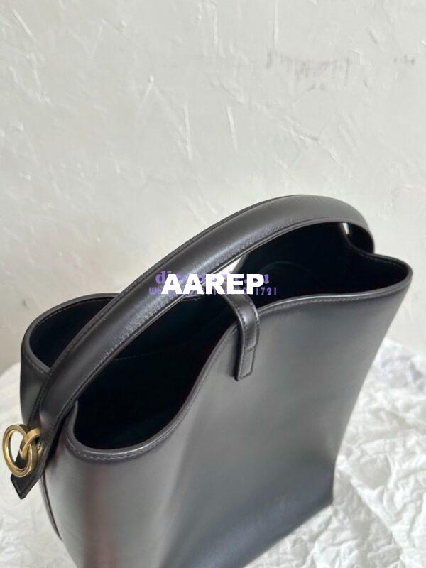 Replica YSL Saint Laurent Le 37 in Shiny Leather 7428282 Black 7