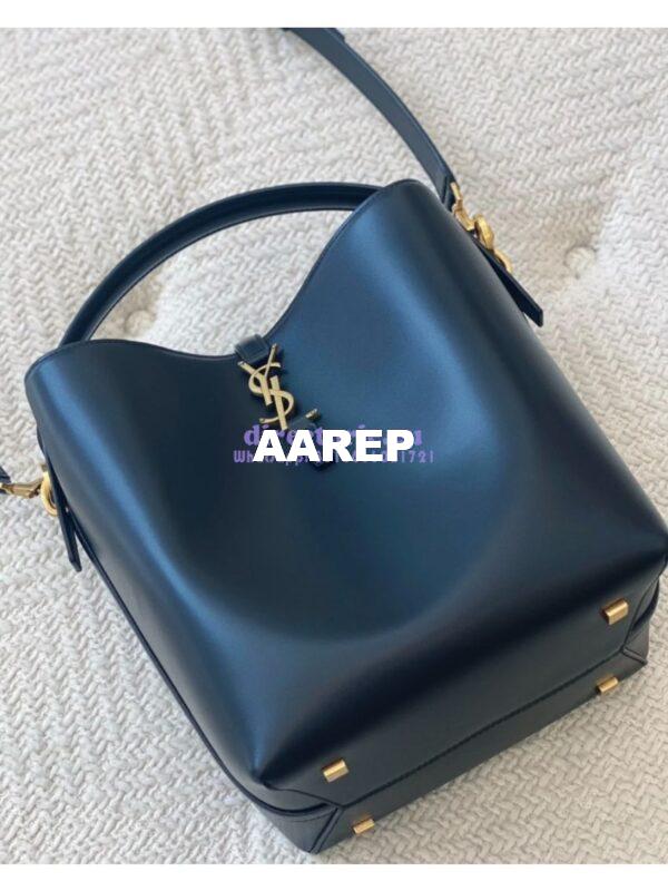 Replica YSL Saint Laurent Le 37 in Shiny Leather 7428282 Black 12
