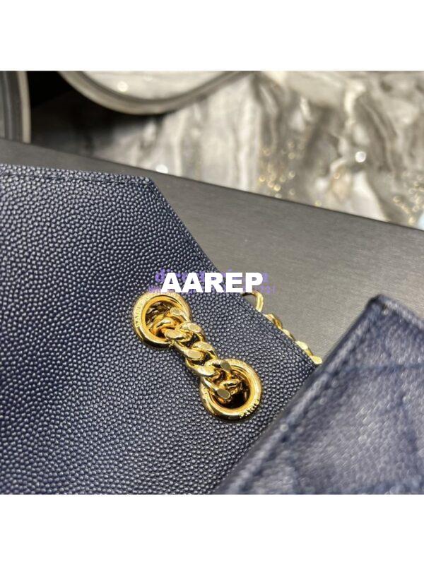 Replica YSL Saint Laurent Medium Envelope Bag In Mix Matelassé Grain De Poudre Embossed Leather 487206 Marine 12