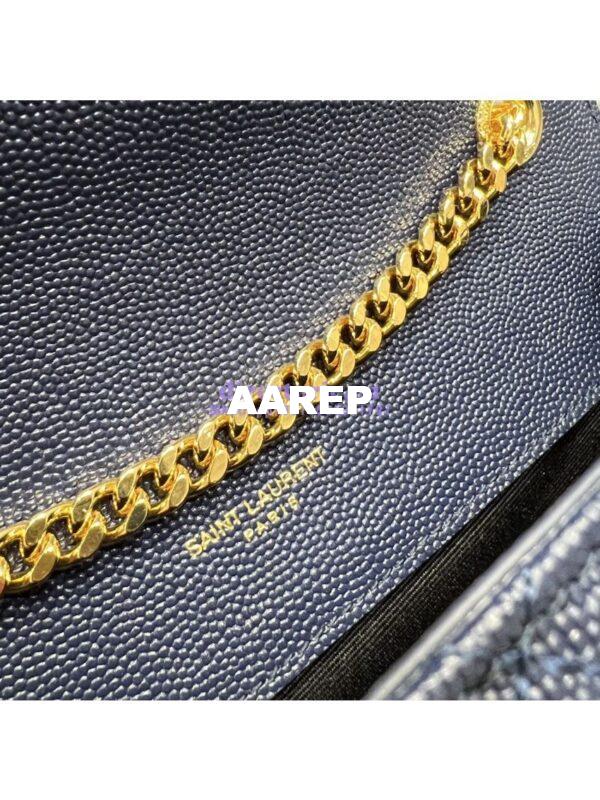 Replica Ysl Envelope Small Bag In Mix Matelasse Grain De Poudre Embossed Leather 526286 Marine 9