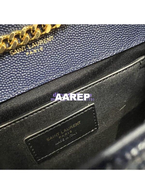 Replica Ysl Envelope Small Bag In Mix Matelasse Grain De Poudre Embossed Leather 526286 Marine 12